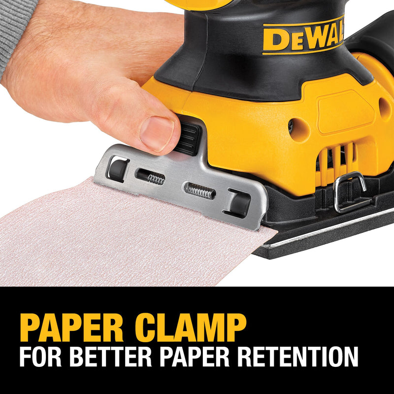 DEWALT 1/4-Inch (6.4mm) Corded Electric Sheet Palm Grip Sander - Reconditioned