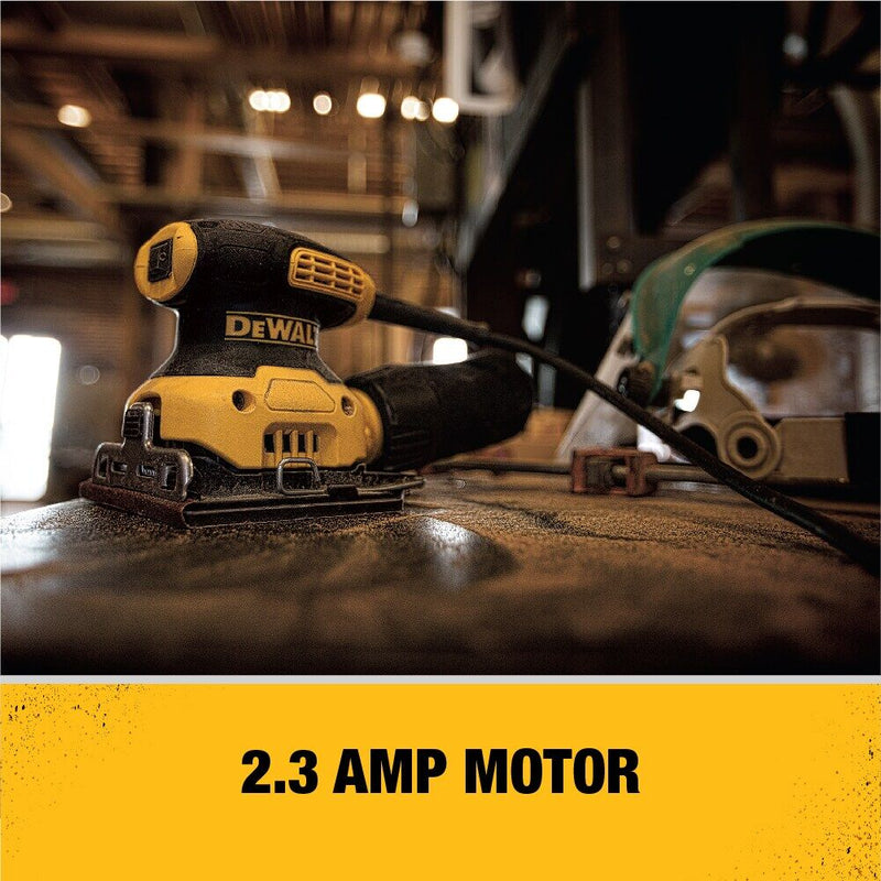 DEWALT 1/4-Inch (6.4mm) Corded Electric Sheet Palm Grip Sander - Reconditioned