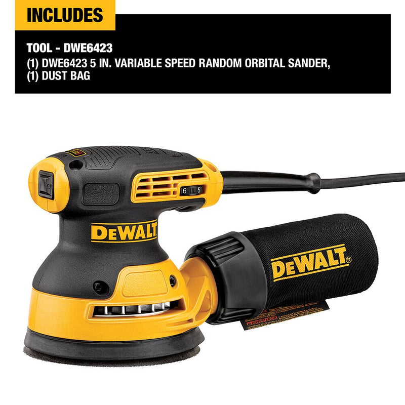 DEWALT 5 in Variable-Speed Random Orbit Sander - Reconditioned