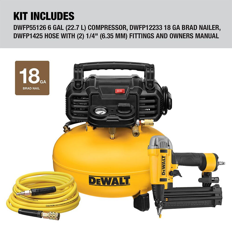 DEWALT Nailer and Compressor Combo Kit - Reconditioned