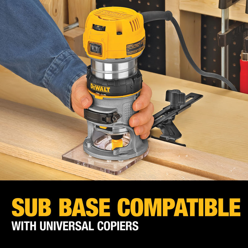DEWALT 1-1/4 HP Max Torque Corded Electric Variable Speed Compact Router Combo Kit - Reconditioned