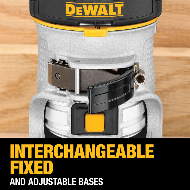 DEWALT 1-1/4 HP Max Torque Corded Electric Variable Speed Compact Router Combo Kit - Reconditioned