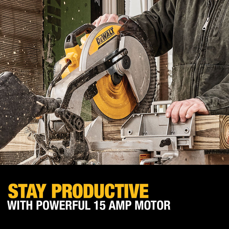 DEWALT 12-Inch Miter Saw, 15-Amp, Single Bevel, Compound - Reconditioned