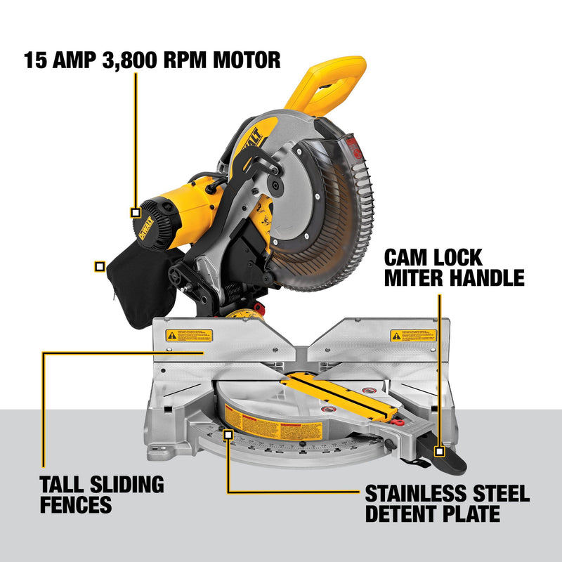DEWALT 15 Amp 12 in. Double-Bevel Compound Miter Saw - Reconditioned