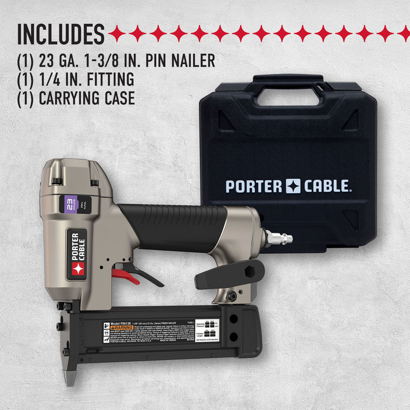 PORTER-CABLE Pin Nailer, 23- Guage, 1-3/8-Inch - Reconditioned