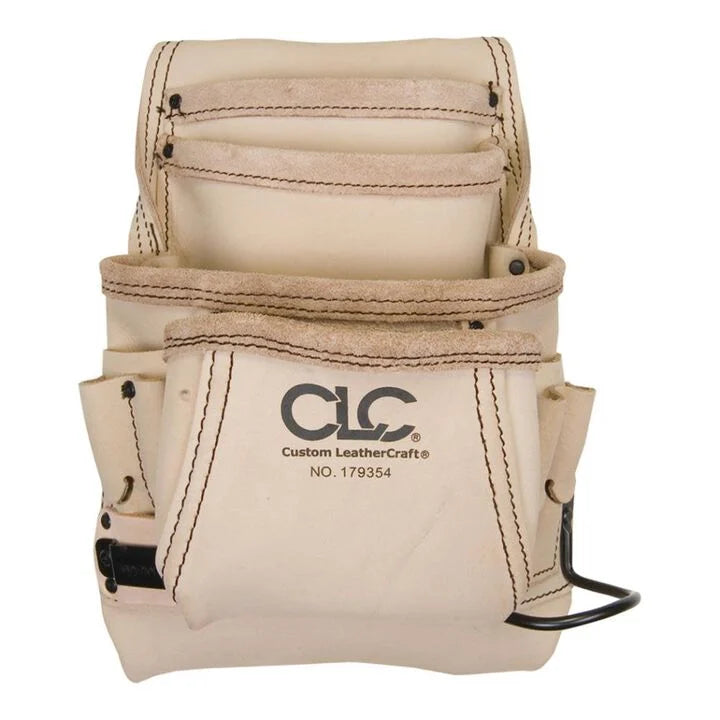 Custom Leather Craft 179354 10 Pocket Carpenter's Nail & Tool Bag