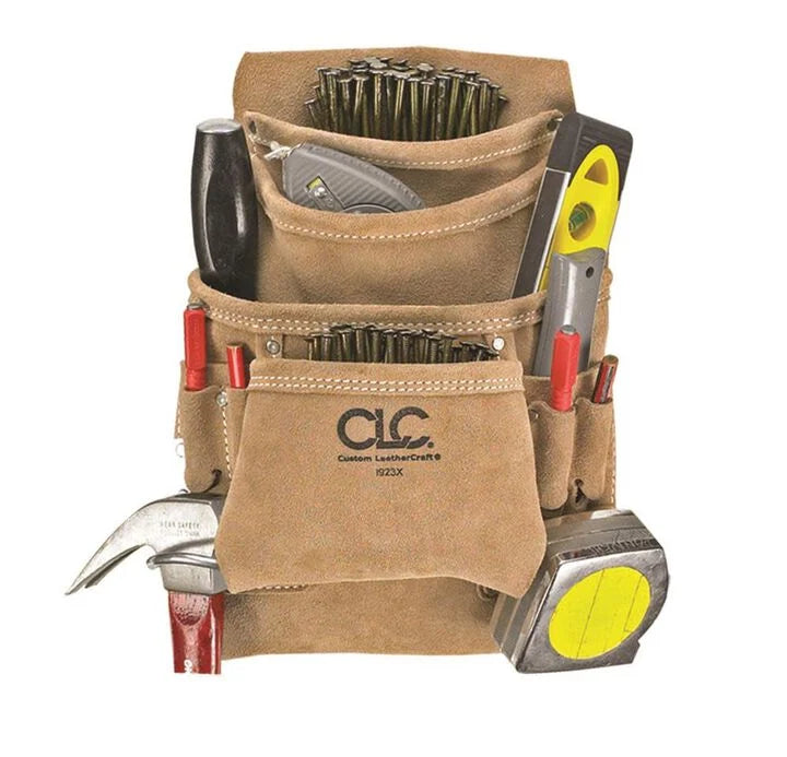 Custom Leather Craft 1923X 10 Pocket Carpenter's Nail & Tool Bag