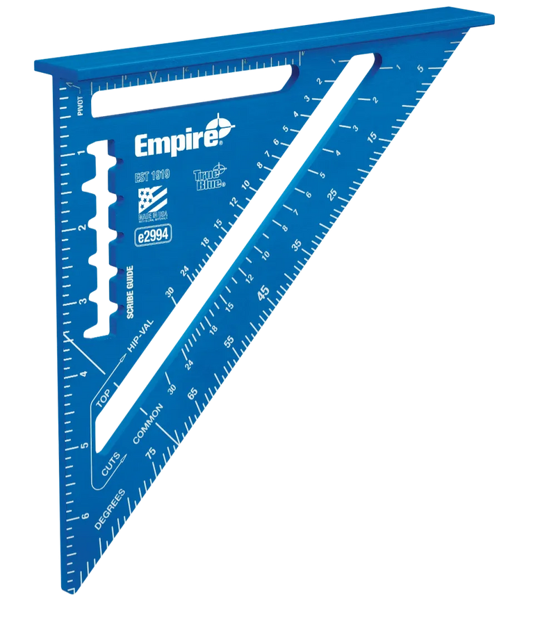 Empire E2994 7" True Blue Laser Etched Rafter Square