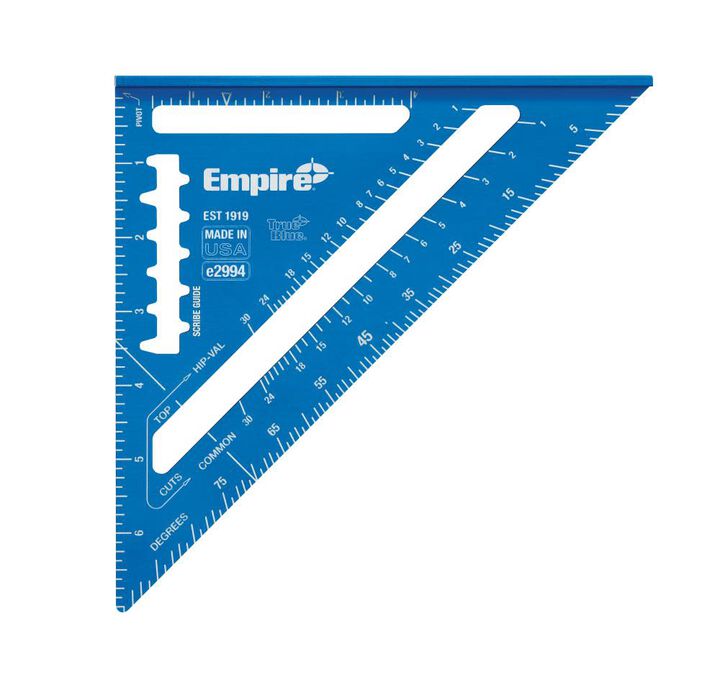 Empire E2994 7" True Blue Laser Etched Rafter Square