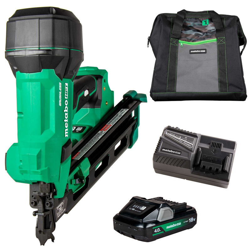 18V MultiVolt Cordless 30° 3-1/2" Paper Tape Framing Nailer (1x4.0Ah) Metabo HPT NR1890DCA
